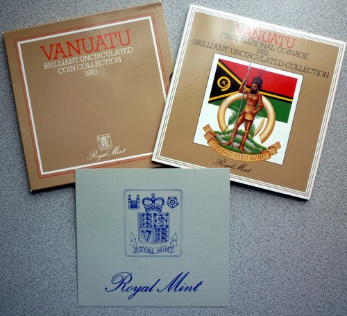 1983 VANUATU - FIRST OFFICIAL MINT SET (6) - 1 thru 50 VATU - ROYAL MINT - RARE!