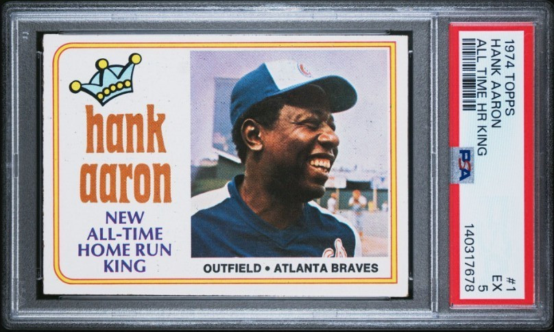 1974 Topps Hank Aaron #1 All Time HR King PSA 5 EX Excellent Atlanta Braves HOF