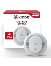 Kidde Smoke Detector, 10-Year Battery Powered, Voice Alerts