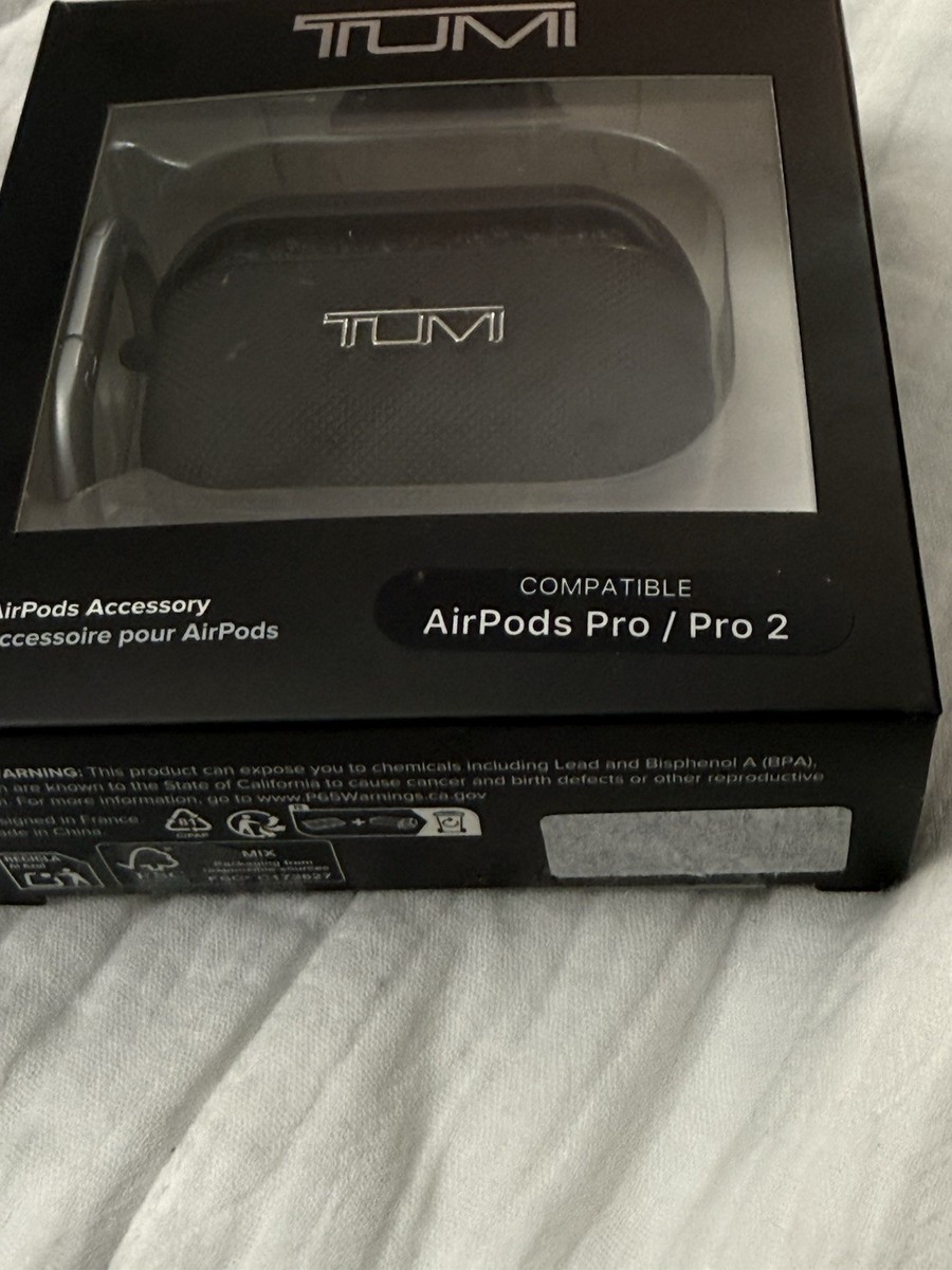 TUMI AirPods Pro Case Black| Compatible Pro & Pro 2 | New in Box