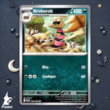 Krokorok 65/94 Phantasmal Flames Common Pokemon TCG Card Trading NM Art Uninori