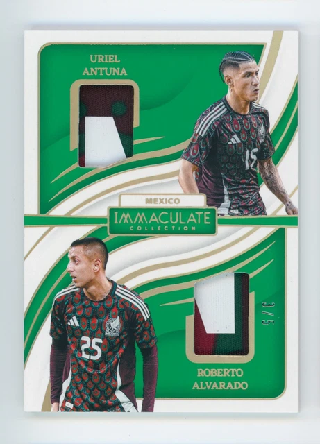 2024-25 Uriel Antuna & Roberto Alvarado Panini Immaculate Gold Mexico Patch 3/5