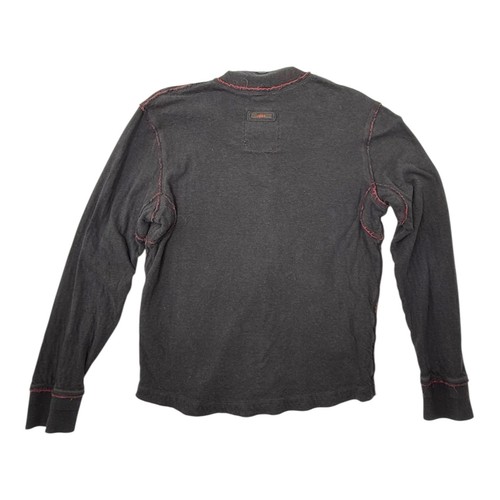 Hugo Boss Black Cotton Zip-Up Red Distressed Stitching Jacket Size Med EUC - Picture 10 of 12