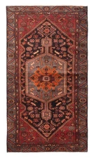 Vintage Oriental Hand-Knotted Carpet 4'0" x 7'3" Traditional Wool Area Rug
