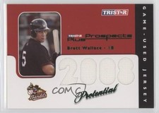 2008 TRISTAR Prospects Plus PROtential Game Used Green 34/50 Brett Wallace li3