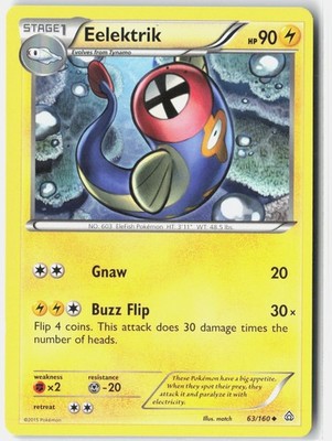 Eelektrik XY - Primal Clash 63/160 Pokemon Card