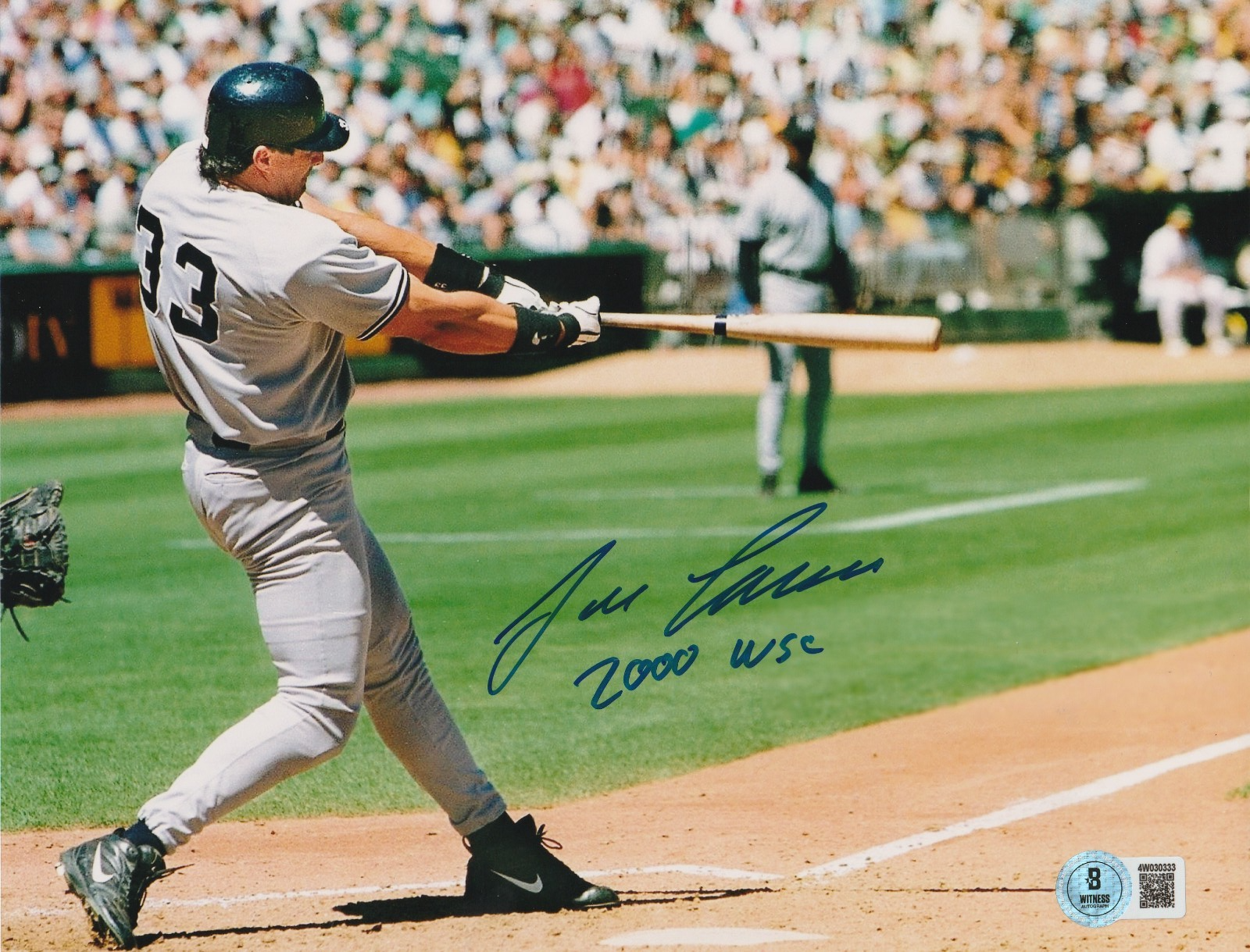 JOSE CANSECO NEW YORK YANKEES 2000 WS CHAMPS BECKETT AUTHENTICATED SIGNED 8x10 