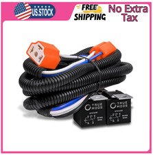 True Mods H6054 H4 LED Headlight Wiring Harness Negative Switched Conversion...