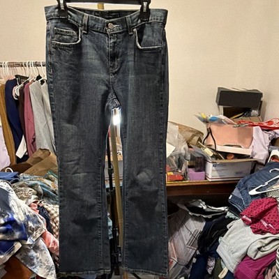 Calvin Klein Jeans Womens Flared Blue Denim Cotton Blend 5-Pocket Jeans 8