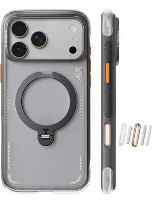 TORRAS Ostand Q3 Air Case for iPhone 17 Pro MagSafe Ring Stand Gray New Open Box