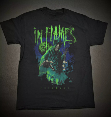 In Flames Band T-Shirt Foregone Album Cover Graphic Short Sleeve Tee