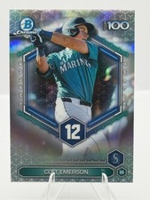 2026 Bowman Chrome Top 100 Prospects #12 Colt Emerson Seattle Mariners