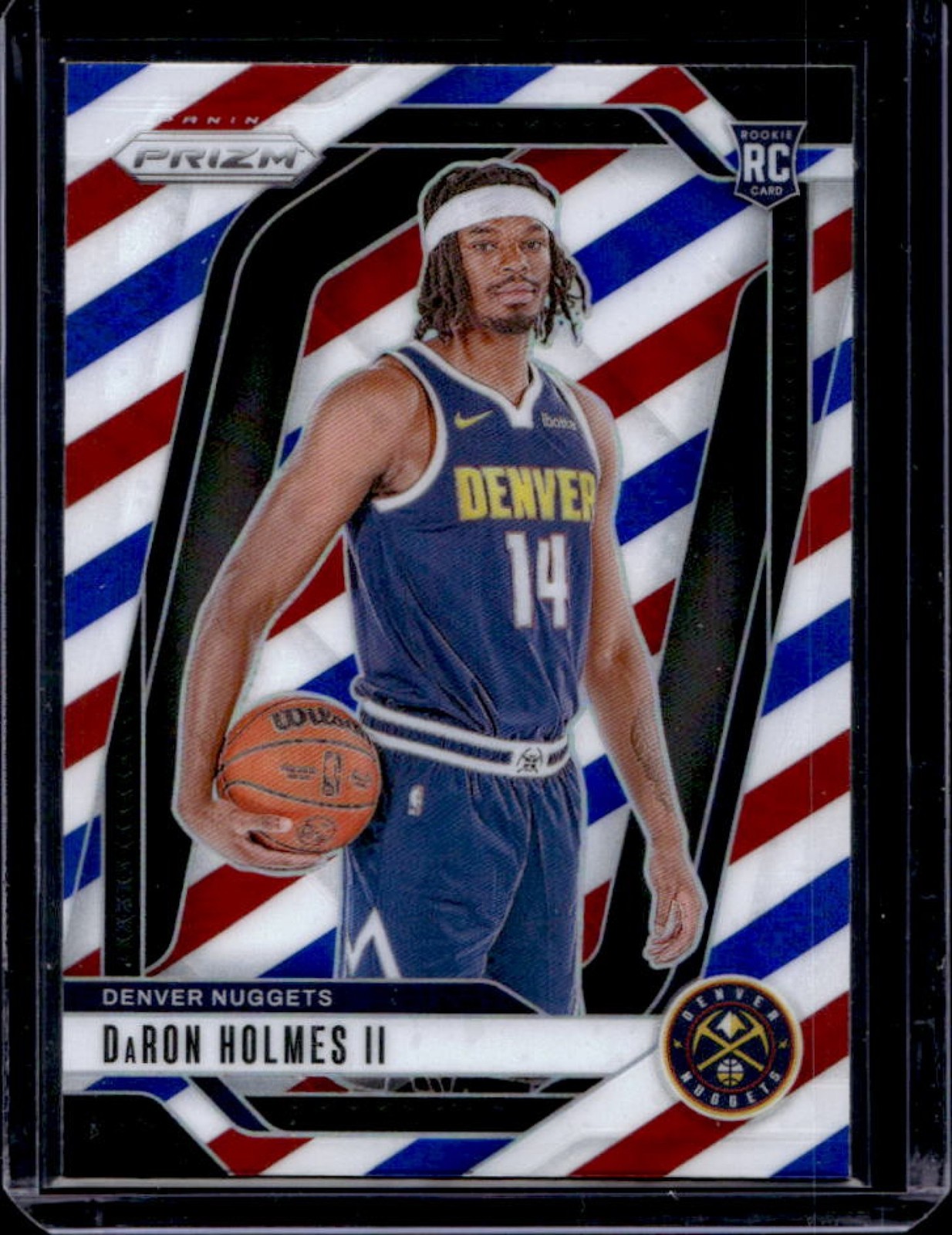 2024-25 Panini Prizm DaRon Holmes II RC Red, White and Blue Rookie #235 Nuggets