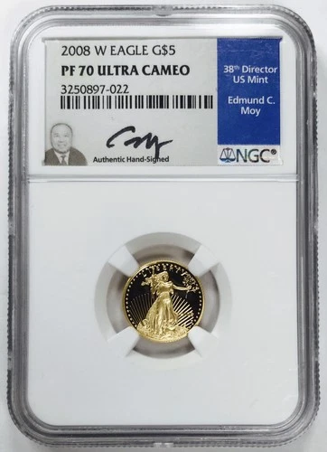 2008 W $5 GOLD EAGLE NGC PF70 ULTRA CAMEO! STUNNING MIRRORS! WILD! NR #G2219
