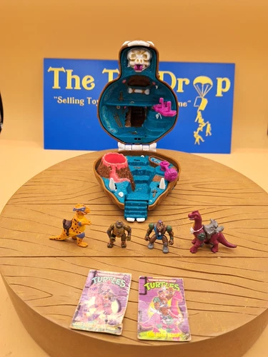 VTG PLAYMATES TMNT 1994 MINI MUTANTS BEBOP'S CAVE MINIATURE PLAYSET INCOMPLETE