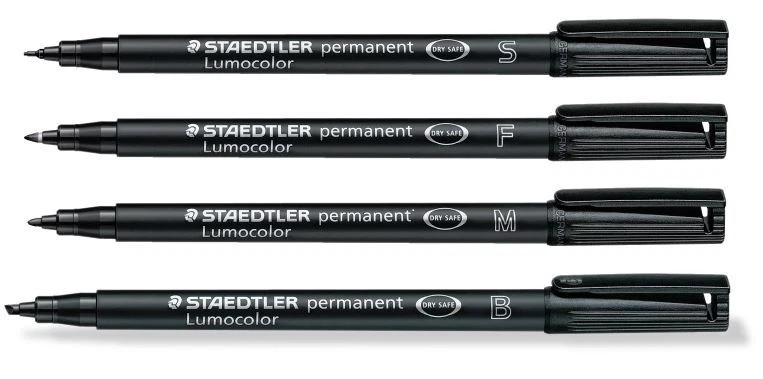 Staedtler Lumocolor Permanent Marker Pen Black - ALL LINE WIDTHS Boxed/Unboxed