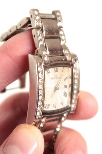 Anne Klein Watch With Crystal Bezel Band Stainless Steal Back Y121E - Picture 5 of 8