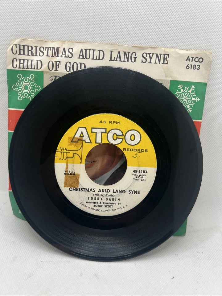 BOBBY DARIN- "CHRISTMAS AULD LANG SYNE"/"CHILD OF GOD"- ATCO PICTURE SLEEVE VG+ Foto 4 de 4