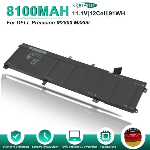 6Cell 11.1V 245RR 7D1WJ H76MV Y758W Battery For Dell 15 9530 Precision M3800