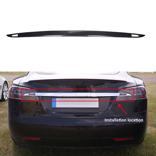 Dry Carbon Fiber Rear Trunk Tailgate Trim Strip for Tesla Model S 2016-2021 - 第 1/6 張圖片