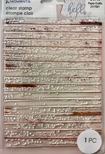 Momenta Background Woodgrain Wood Plank Clear Stamp A2 Card Size Rare Retired