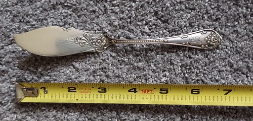 Antique/Vtg  ButterKnife  "Rustic (Sterling, 1885, Monograms) by Towle Silver"