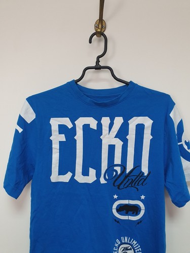 Ecko Unltd Blue Short Sleeve T-Shirt Cotton Men Size: S - Picture 2 of 5