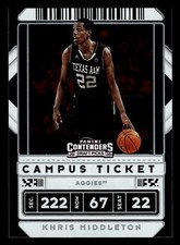 2020 Panini Contenders Draft Picks Khris Middleton Campus Ticket #30