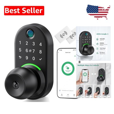 Secure Keyless Entry Smart Lock with Multiple Access Methods & Durable Aluminum