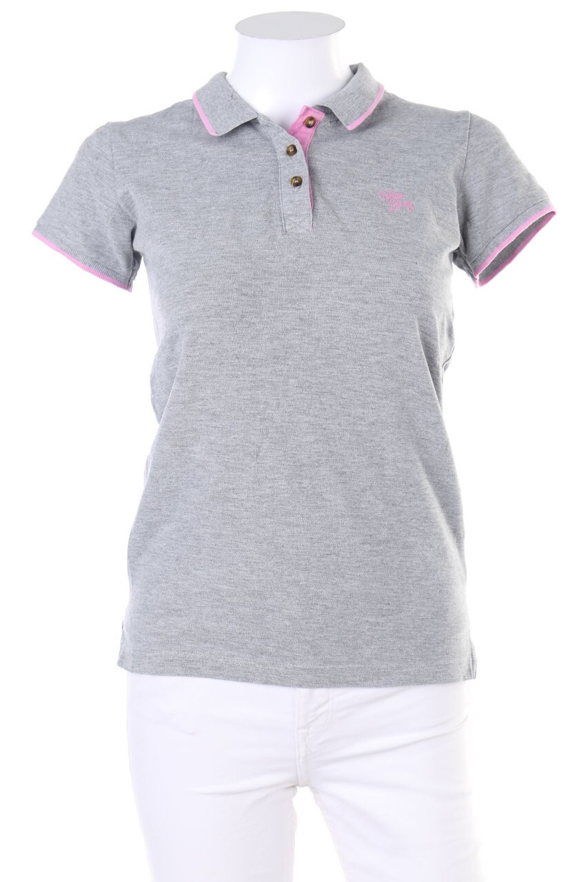 TOKYO LAUNDRY Polo-Shirt Baumwolle XS hellgrau frost pink