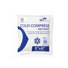 Instant Cold Compress Ice Packs for Dental Medical Pain Relief 5"x6" 25-75/pk