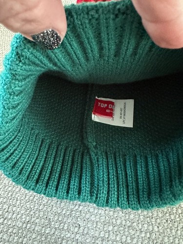 I HEART SANTA Beanie One Size NEW with tags Green Christmas - Picture 3 of 3