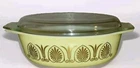 VINTAGE PYREX Golden classic Casserole Dish W/lid #045 2-1/2 QT. Promo