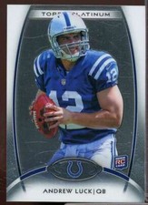 Andrew Luck Rookie Card 2012 Topps Platinum #150 