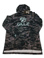 Gillz Contender Series UV Hoodie Fishing ShirtMen Small JetSet UPF 50 Polyester