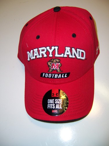 NEW Maryland Terrapins Football Under Armour Mens Adjustable Hat cap Embroidery