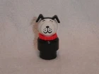 Fisher Price Little People Vintage Black & White Dog Lucky Red Collar #2