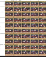 Thomas Eakins (artist) Sheet of Fifty 5 Cent Postage Stamps Scott 1335