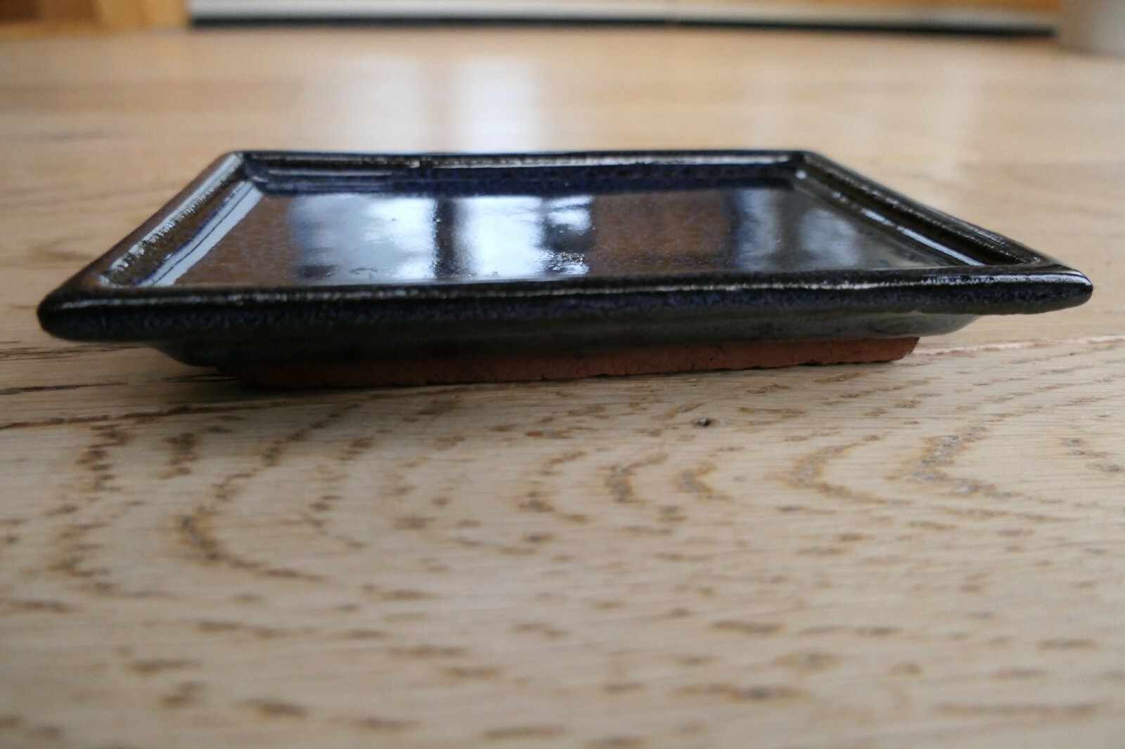 Blue ceramic Bonsai drip tray 9.5 cm by 14.2cm eBay