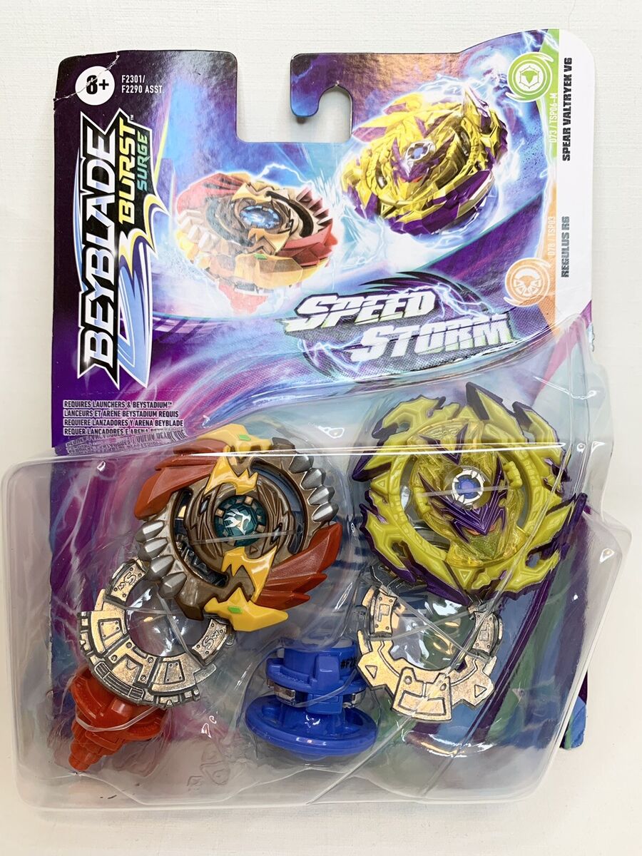 Regulus R6 and Spear Valtryek V6 Beyblade Burst Surge Speed Storm