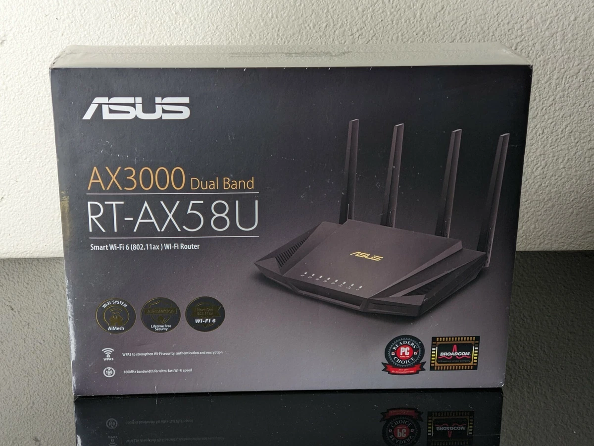 ASUS RT-AX58U Dual-Band Wi-Fi 6 Router RT-AX3000 NEW Unopened