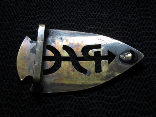 PSE ARCHERY ARROWHEAD CUT OUT BRASS BELT BUCKLE! VINTAGE! RARE! HANDMADE! USA! - Picture 8 of 9