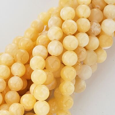 Golden Calcite Beads Honey Gemstone Natural Smooth round 6Mm 8Mm 10Mm
