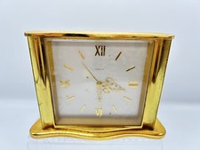 RELOJ DESPERTADOR DE ESCRITORIO/VIAJE VINTAGE SWISS GUBELIN 8 DÍAS 15 JOYAS 38320