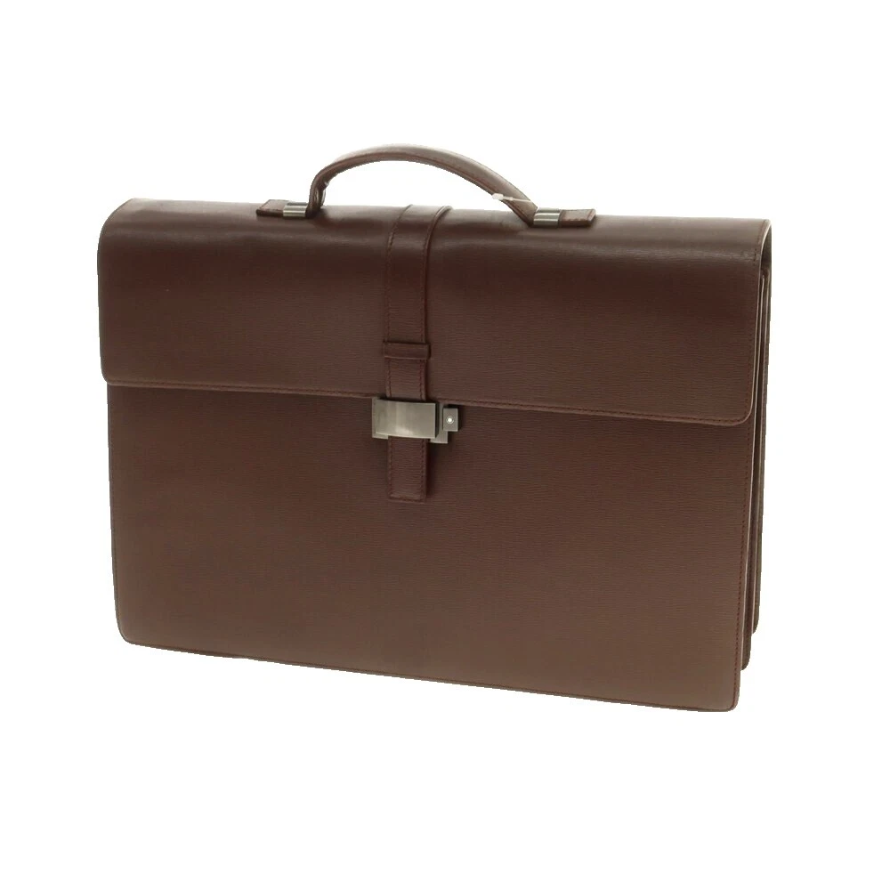 Bolsas de Cuero Marrón Montblanc para hombres