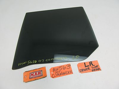 DOOR GLASS WINDOW Driver SIDE REAR LEFT TINTED L LH LR fits 06-10 JEEP COMMANDER