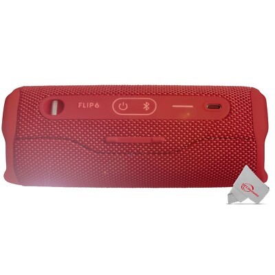 JBL Flip 6 Portable Bluetooth Speaker (Red) + JBL T110 in Ear