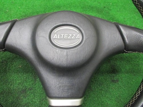 Toyota Genuine Altezza SXE10 RS200 Lexus IS300 Steering Wheel Black Leather Used - Picture 6 of 10