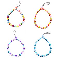 ZLQLCINYD Phone Charm Strap Beaded Phone Wrist Strap Y2K Aesthetic Phone Charms