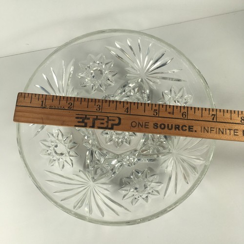 EAPC Smooth Edge Bowl 7" Vintage Anchor Hocking Prescut Clear Glass EAPC - Picture 4 of 8